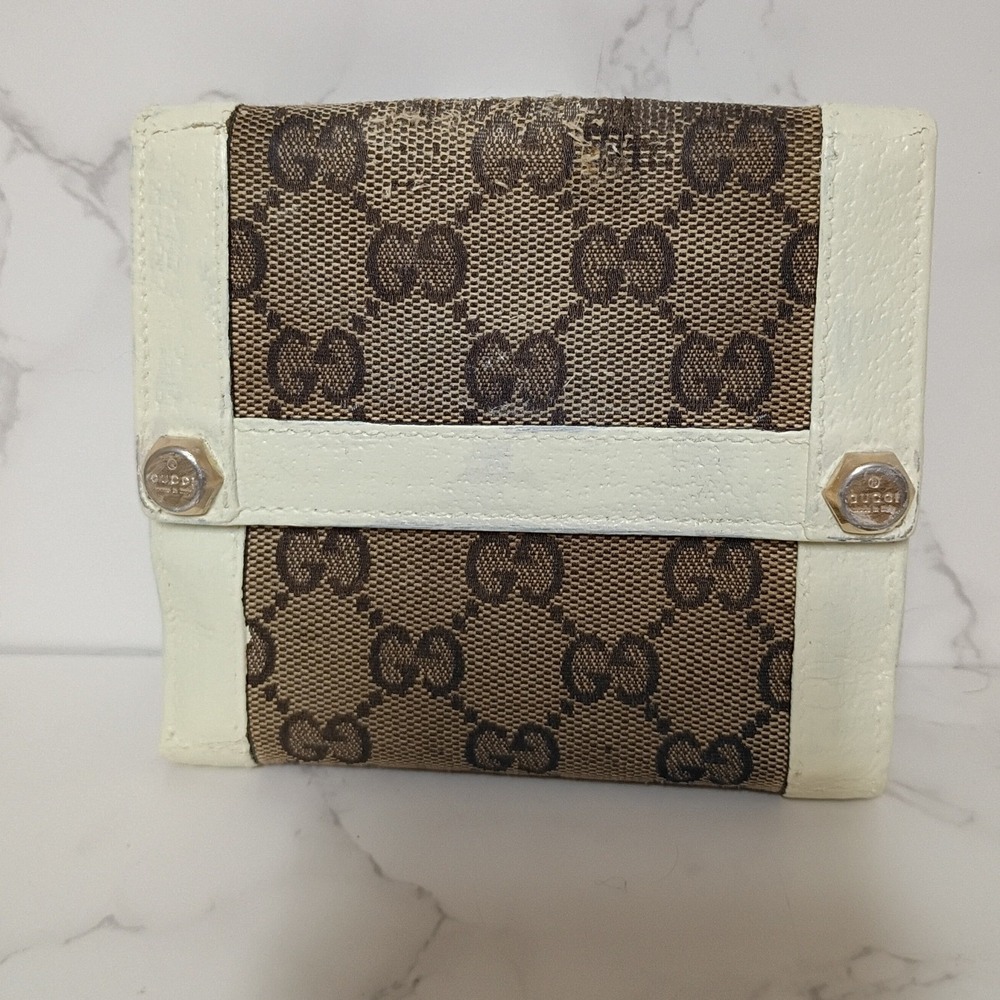 GUCCI Vintage Firenze 1921 GG Canvas Bifold Wallet - GUC